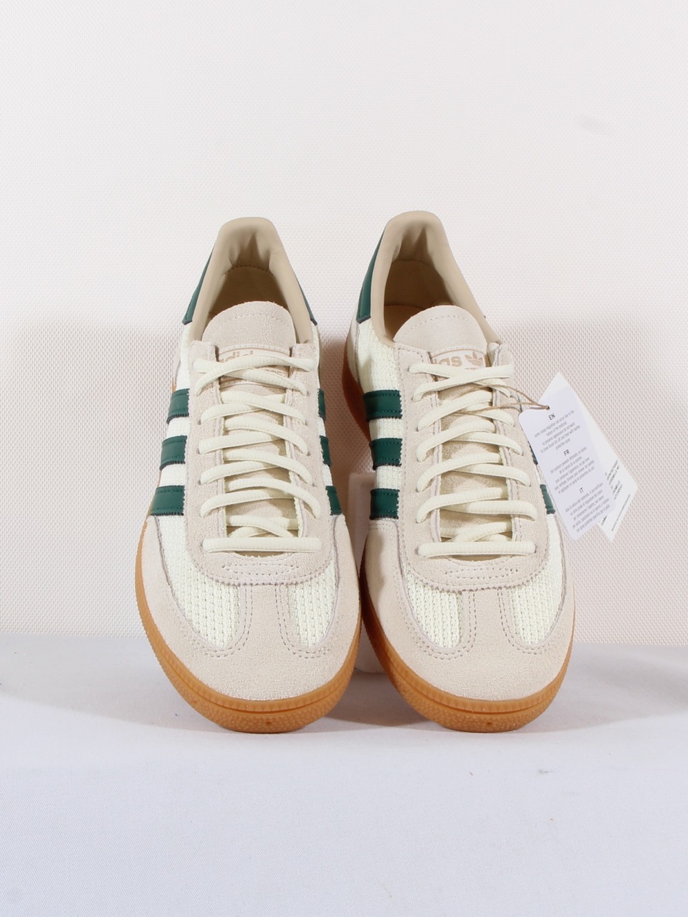 adidas Handball Spezial Cream w/ Dark Green Stripes Sneakers NWT NIB
